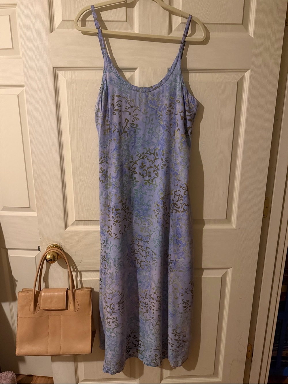 Women’s Lavender Floral Slip Dress with Spaghetti Straps